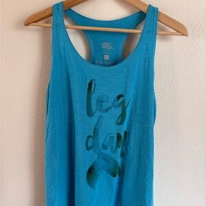 Vibrant Blue Graphic Tank Top